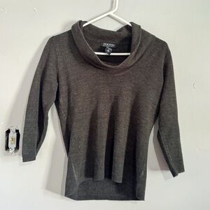 Y2K New York & Company Cowl Neck Gray Sweater Size Small